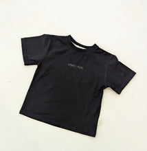 Load image into Gallery viewer, M+O Black on Black Slouchy Tee.