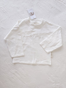 M+O Embroidered Long Sleeve - White